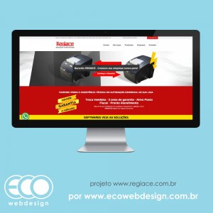 Imagem de  • Site institucional para empresa de automação comercial -  Regiace Automação Comercial Ltda.