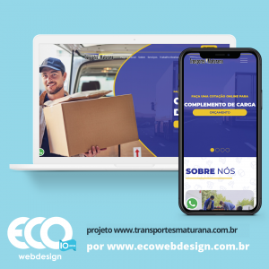 Imagem de  • Site institucional para empresa especializada em transporte e mudanças - Transportes Maturana