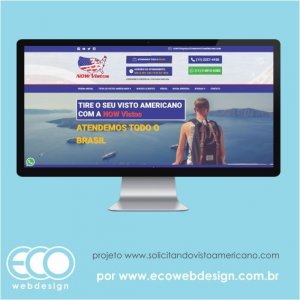 Imagem de  • Site institucional para empresa especializada em visto americano - NOW Vistos