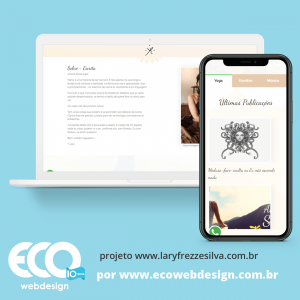 Imagem de  • Site em formato de blog para compartilhamento conteúdos - Yoga, Escritas e Músicas - Laryssa Frezze e Silva