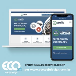 Imagem de  • Site institucional para empresa que fabrica conduítes elétricos para construção civil. - Gêmeos Pieter