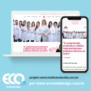 Imagem de  • Site institucional clínica especializada na área de psicologia. - Instituto da Vida