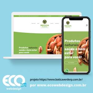 Imagem de  • Site institucional para loja de produtos naturais - Bótica Verde RP