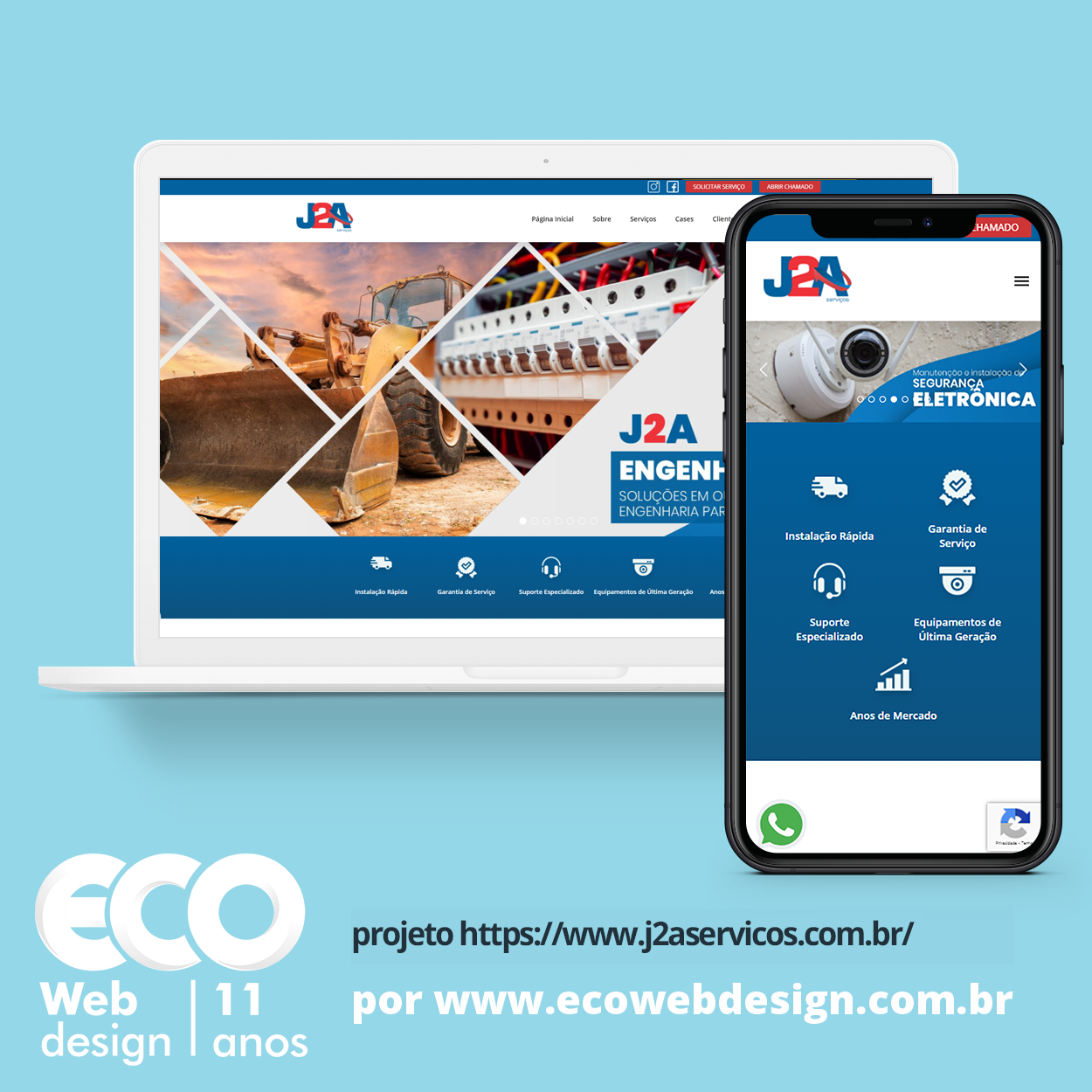 Imagem de    •  Site institucional para empresa especializada na fabricação de alta tecnologia, de alta performance e economia para a sua empresa. - J2A Comercio