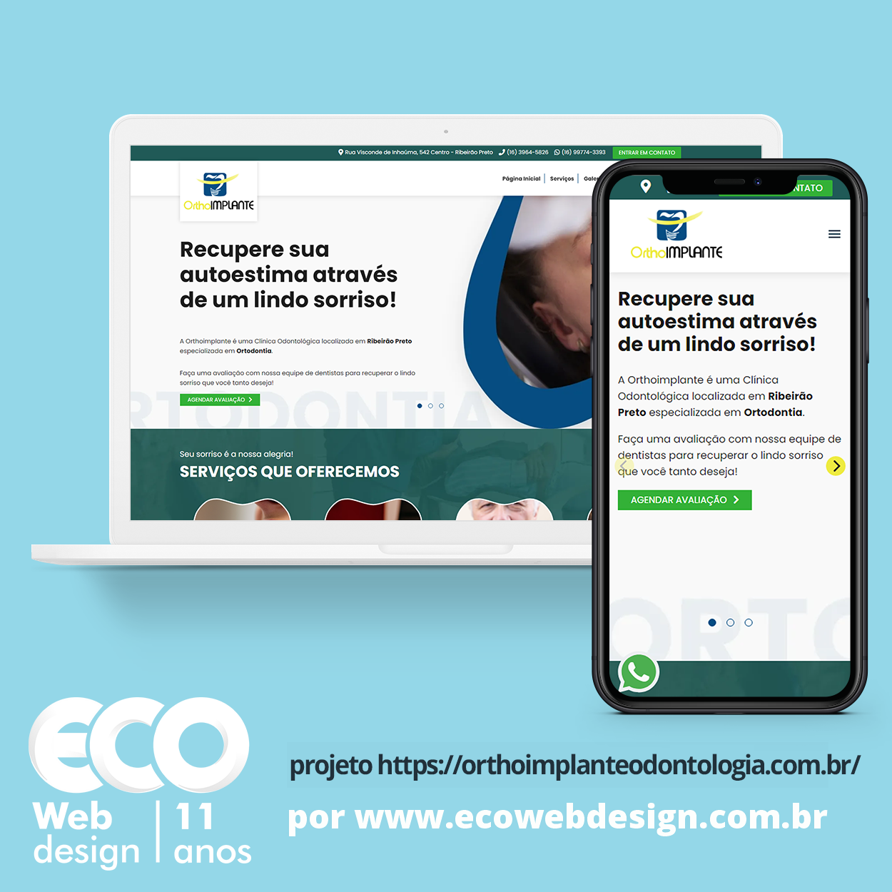 Imagem de  • Site institucional para empresa especializada em Ortodontia. - Orthoimplante