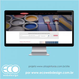 Imagem de  • Site institucional de empresa do mercado de pintura de prédios, casas e afins - Atos Pinturas.