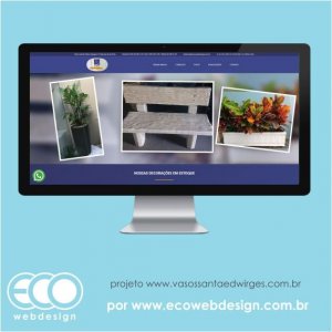 Imagem de  • Site institucional para empresa de produção de vasos e afins para decorações e enfeites - Vasos Santa Edwirges.