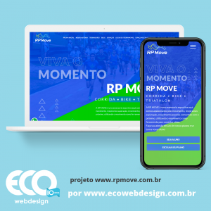 Imagem de  • Site institucional para empresa de assessoria esportiva de Rio Preto e região. - RP Move 