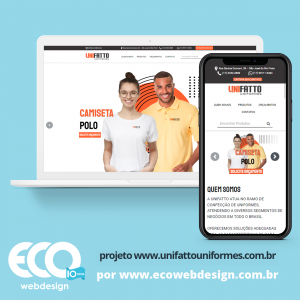 Imagem de  • Site institucional para empresa do ramo de confecções de uniformes. - Unifatto 