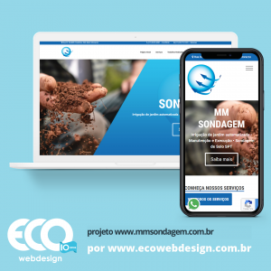 Imagem de  • Site institucional para empresa especializada em sondagem e irrigação - MM Sondagem
