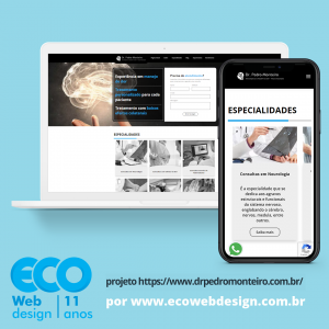 Imagem de     • Site institucional para empresa especializada em diversos tratamentos para controle da dor - Dr. Pedro Monteiro