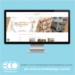 Imagem de  • Site institucional para empresa de venda de semi joias e acessórios - Maria Bergamo Semi Joias.