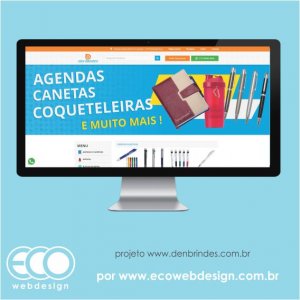 Imagem de  • Site institucional para empresa de produção e entrega de brindes em São José do Rio Preto/SP - Den Brindes