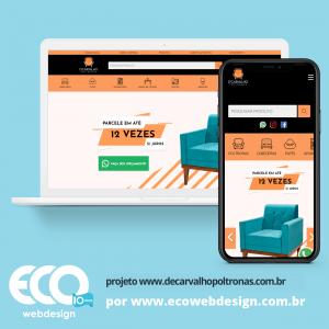 Imagem de  • Site institucional para empresa especializada na confecção e comercialização de móveis para a sua casa. - D'carvalho poltronas