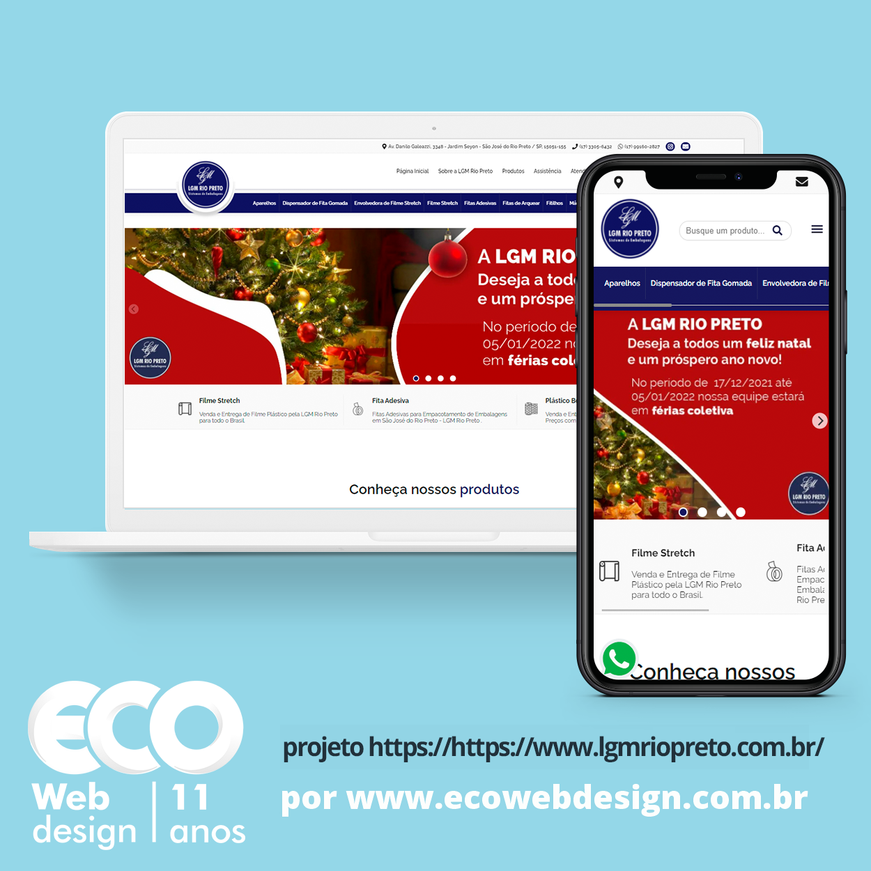 Imagem de    • Site institucional para empresa especializada em  fabricação de plástico para fitas adesivas.- LGM Rio Preto