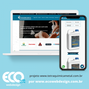 Imagem de   • Site institucional para empresa especializada no segmento de tratamento de superfícies, ferrosas e não ferrosas - Tetraquímica