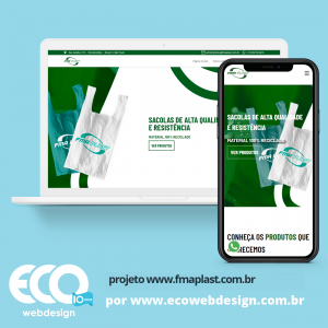 Imagem de  • Site institucional para empresa especializada em fabricação e comercialização de sacolas e sacos plásticos.  -  FMA PLAST