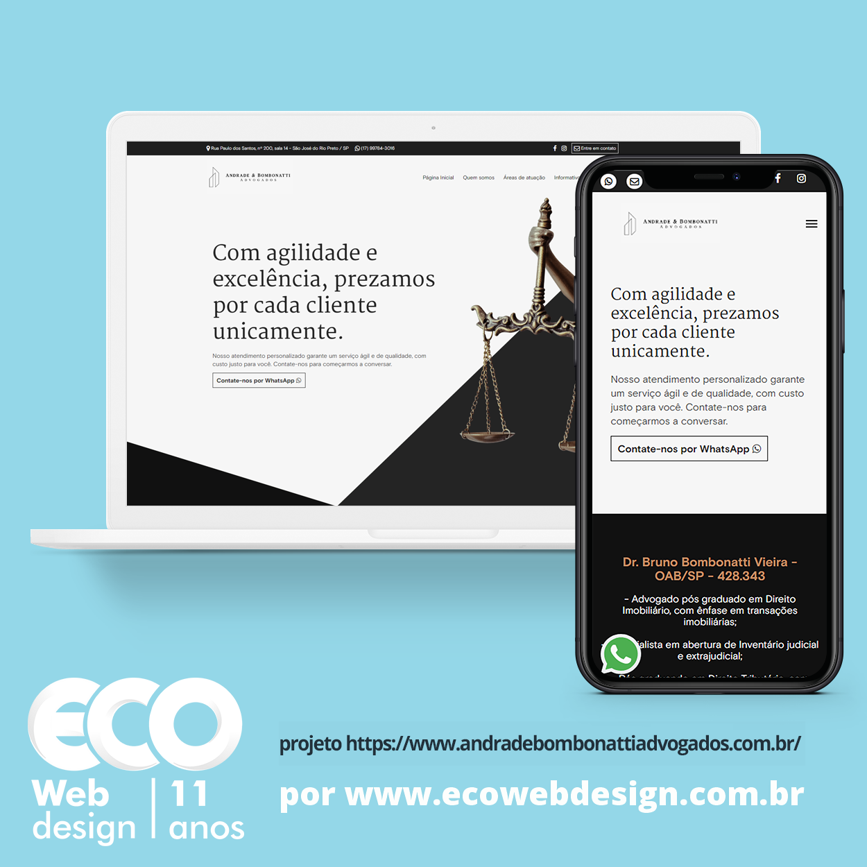 Imagem de  •  Site institucional para empresa especializada em Advocacia em Direitos Imobiliarios. - Andrade & Bombonatti Advogados