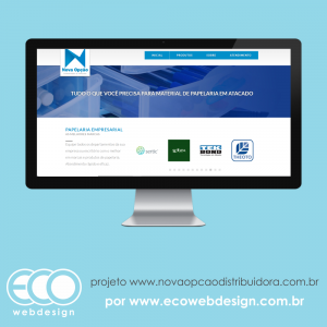 Imagem de  • Website institucional mais catalogo de produtos • Nova Opção Distribuidora de Papelaria - Equipe todos os departamentos da sua empresa ou escritório com o melhor em marcas e produtos de papelaria. 