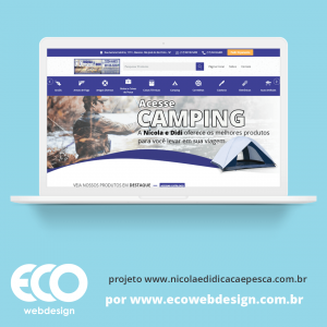 Imagem de  • Site institucional para empresa de comércio de artigos para caça e pesca, armas e munições - Nicola e Didi