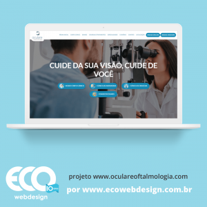 Imagem de  • Site institucional para empresa especializada em cirurgias, tratamentos e exames dos olhos - Oculare Hospital de Oftalmologia