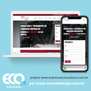 Imagem de  • Site institucional para empresa especializada em Consultoria e Treinamento em Linguagem corporativa - Expressão Consultoria