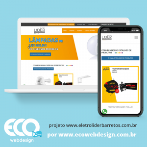 Imagem de   • Site institucional para empresa especializada na venda de materiais elétricos - Eletro Lider