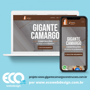 Imagem de  • Site institucinal para empresa Especializada em arquitetura e engenharia. - Gigante Camargo Construções
